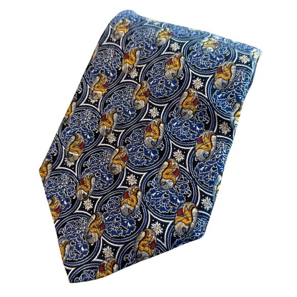 Mens Blue and Yellow Robert Talbott by Nordstrom Tie - Picture 3 of 6